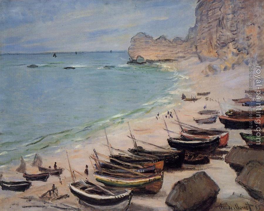 Claude Oscar Monet : Boats on the Beach, Etretat